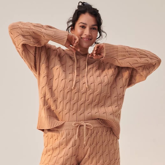 Anthropologie Sweaters - Anthropologie Saturday Sunday cable knit sweater hoodie